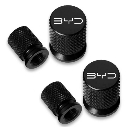 Nakrętki zaworów opon aluminiowe BYD - zestaw