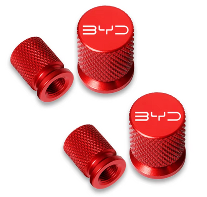 Nakrętki zaworów opon aluminiowe BYD - zestaw