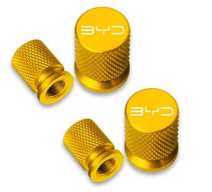 Nakrętki zaworów opon aluminiowe BYD - zestaw