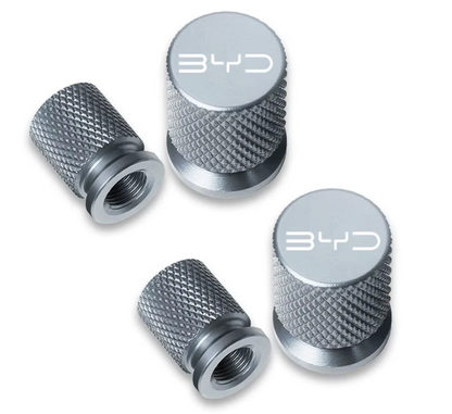 Nakrętki zaworów opon aluminiowe BYD - zestaw