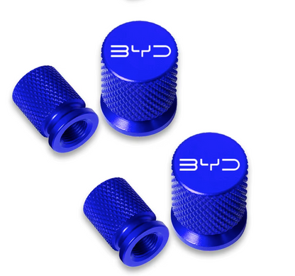Nakrętki zaworów opon aluminiowe BYD - zestaw